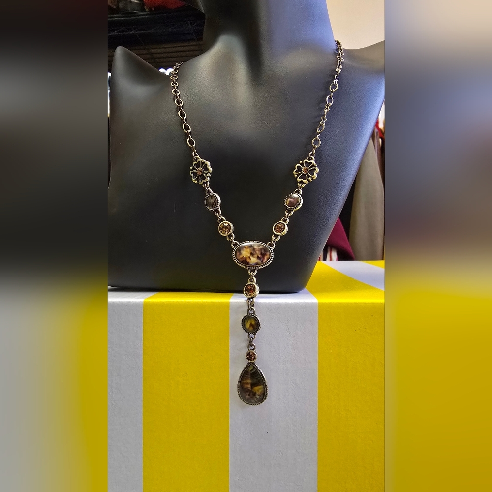 Vintage NRT Lariat Pendant Necklace